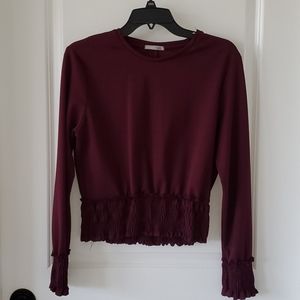 Zara eggplant blouse